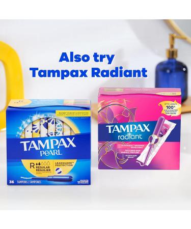 Tampax Pearl Tampons Multipack Regular/Super Absorbency with Leakguard Braid Unscented 34 Count Unscented 34 Count (Pack of 1) - Buy Online on GoSupps.com