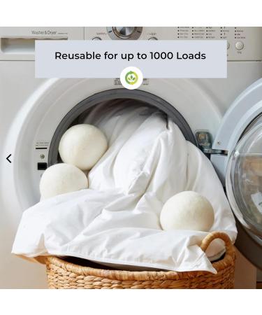 Wool Dryer Balls by LUXURY ESSENTIALS | 4-Pack Premium Natural Fabric Softener | Sustainable Laundry Care for Enhanced Softness - Buy Online on GoSupps.com
