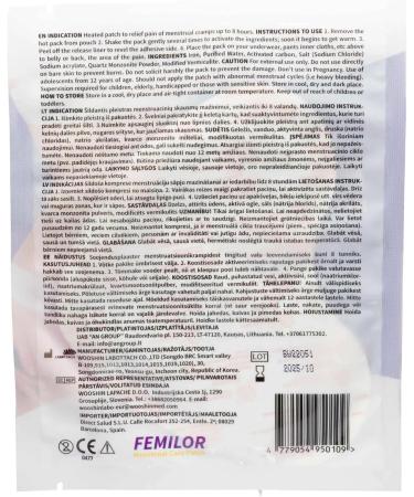 Lanna Medicale FEMILOR Menstrual Care Patches Heated Patch for Pain Relief of Menstrual Cramps Heats Lasts up to 8 Hours Easy to Use! (1) - Buy Online on GoSupps.com