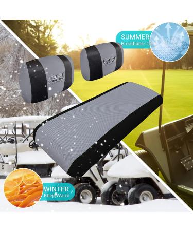 10L0L Golf Cart Seat Covers for Yamaha, Club Car, E-Z-GO - Washable Breathable Mesh Cloth - Black+Gray - Buy Online on GoSupps.com