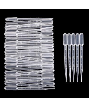 ESHATO 3ML Disposable Plastic Transfer Pipettes Calibrated Dropper Suitable for Science Laboratory DIY Art (100 Pieces) - Buy Online on GoSupps.com