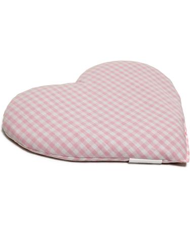 Organic Cherry Stone Heart Pillow - 30x25cm Heat Cushion in Pink-White Fabric | Perfect Gift - Buy Online on GoSupps.com
