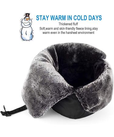 Mysuntown Winter Trooper Trapper Hat - Unisex Hunting Ushanka with Ear Flap, Chin Strap, and Windproof Mask - Black - 22-24 Inches - Buy Online on GoSupps.com