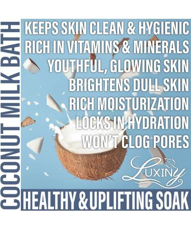 Luxiny Vegan Milk Bath Soak with Coconut Milk Powder & Almond Oil 8 oz. (Grapefruit Ylang Ylang) - Buy Online on GoSupps.com