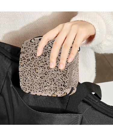 Leopard Print Sanitary Napkin Storage Bag for Women - Multicolor Period Bag with Menstrual Cup Pouch - Buy Online on GoSupps.com