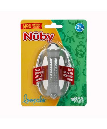 Nuby 100% Silicone Loopals Easy Grip Loopy Legs Teether: 3M+ Characters Vary Multi (Pack of 4) - Buy Online on GoSupps.com
