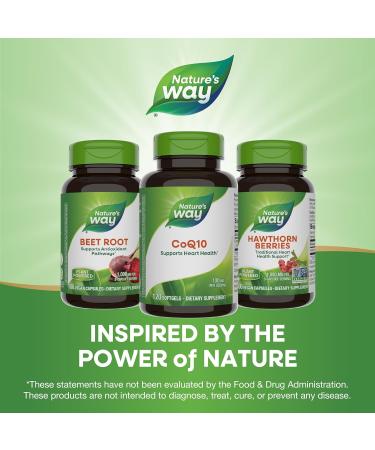 Nature's Way CoQ10 100 mg - Heart Health & Cellular Energy - 120 Softgels - Supports Vitality & Wellness - Buy Online on GoSupps.com