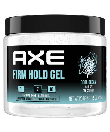Axe Hair Gel 12h Sweat Proof Men's Hair Styling Cool Ocean Firm Hold For Irresistibly Touchable Hair 15 oz