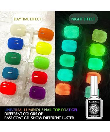 LOKFAR 2 Pcs Glow in the Dark Color Changing Neon Gel Nail Polish Set | UV LED Nail Gel Top Coat for DIY Manicure (15ml) - Buy Online on GoSupps.com