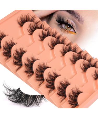 Fluffy Cat Eye Half Lashes | Mink Wispy Thick False Eyelashes - Zegaine 8 Pairs Natural Lash Pack - Buy Online on GoSupps.com
