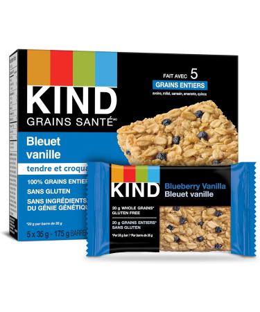 KIND Healthy Grains Bars Vanilla Blueberry Gluten Free 35 Grams 5 Count - Buy Online on GoSupps.com
