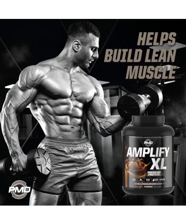 PMD Sports Amplify XL Premium Whey Protein Supplement Hydro Greens Blend - Glutamine and Whey Protein Matrix with Superfood for Muscle Strength and Recovery - Double Chocolate Explosion (48 Servings) Chocolate 4 Pound (Pac  - Buy Online on GoSupps.com