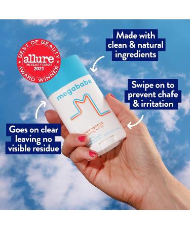 Megababe Thigh Rescue Anti-Chafe Stick 2.12oz - 2 Pack | Prevent Chafing and Irritation - Buy Online on GoSupps.com