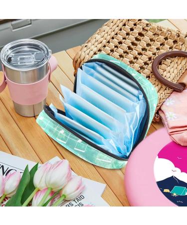 Buy Muooum Menstrual Polster Zipper Bag for Women - Green Tie Dye Musical Notes | Stylish & Functional Tampon Organizer - Buy Online on GoSupps.com