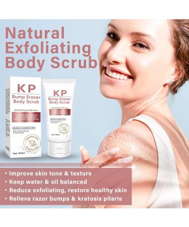 Natural Exfoliating Body Scrub for Keratosis Pilaris - Skin-Friendly Treatment for Strawberry Legs - Best Body Scrub for Women - Buy Online on GoSupps.com