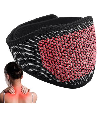 Botiniv Heated Neck Support - Adjustable Thermal Neck Wrap for Stiffness Relief in Black & Red Dot | International Shipping Available - Buy Online on GoSupps.com