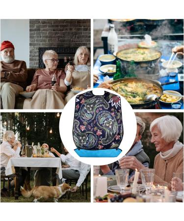 AIEX Adult Bibs - Waterproof Floral Print, Washable & Reusable Clothing Protectors - Buy Online on GoSupps.com