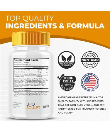 (3 Pack) Lipo Sculpt Capsules LipoSculpt Pills Advanced Loss Support Supplements Capsulas Premium Health Wellness Formula Natural Ingredients for Healthy Digestion Maximum Energy Pastillas (180 ct) - Buy Online on GoSupps.com