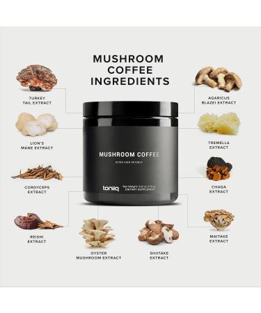 Mushroom Coffee - Ultra High Potency 10:1 Concentrated Extract - Colombian Sourced Beans with 10 Mushroom Blend, Lion's Mane & Cordyceps - Rich & Functional Coffee Alternative - Third-Party Lab Tested - Buy Online on GoSupps.com