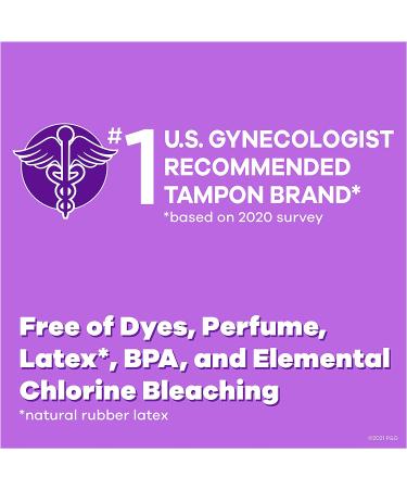 Tampax Radiant Tampons Regular Absorbency 96ct - BPA-Free Applicator, LeakGuard Braid | Unscented - Buy Online on GoSupps.com