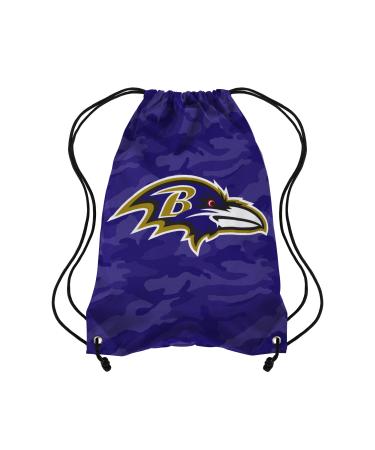 Baltimore Ravens NFL Big Logo Camo Drawstring Backpack