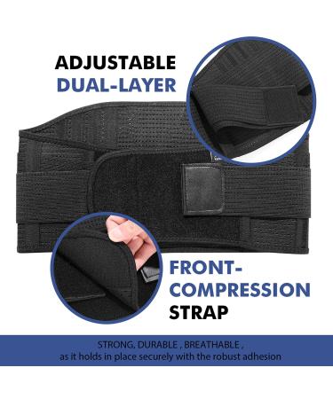 Racbeuk Lumbar Support Belt - Large Size, Lower Back Brace for Herniated Disc, Sciatica, Pain Relief - Breathable & Supportive Brace for Men & Women - Buy Online on GoSupps.com