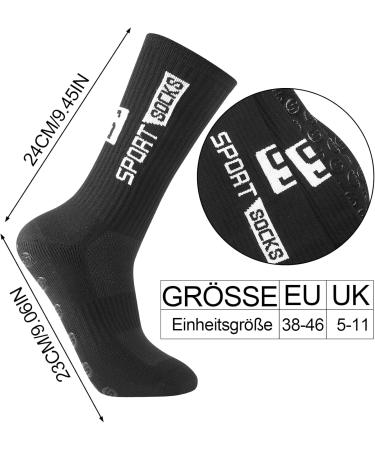 Buy Utensilsto 3 Pairs Anti-Slide Grip Football Socks - Slipproof Sports Socks for Men (Sizes 39-46) | Perfect for Football Basketball & Running - Buy Online on GoSupps.com