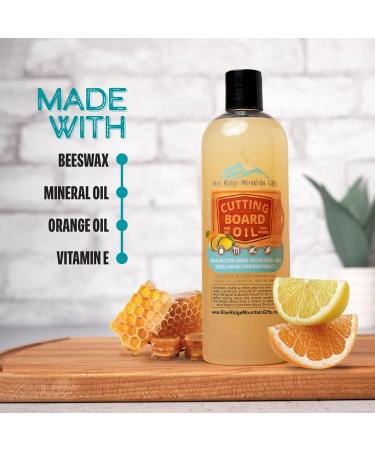 Natural Wood Conditioner for Cutting Boards - Food Grade Orange & Lemon Oil Blend - 16 oz - Buy Online on GoSupps.com