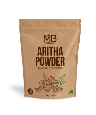 MB Herbals Aritha Powder 8 oz | 227G | 100% Pure & Organically Grown (Wild-crafted) Soap Nut Powder | Natural Hair Shampoo & Conditioner | Sapindus mukorossi - Buy Online on GoSupps.com