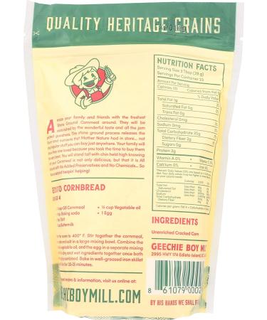 Geechie Boy Mill Yellow Cornmeal 24oz - Stone Ground for Authentic Southern Flavor - Buy Online on GoSupps.com