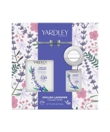 Yardley London Gifts for Women English Lavender Talc & Soap with Dusting Puff - Christmas Gifts for her - Ideal for Birthdays New Year Eve - Vegan Friendly Cruelty Free