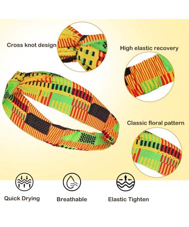 Willbond 8-Piece African Headband Set - Boho Printed Elastic Headbands for Women and Girls - Yoga Sports Workout Hair Accessories - Buy Online on GoSupps.com