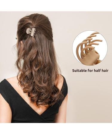 Double Row Teeth Small Hair Claw Clips | 1.57 Inch Matte Hair Clips for Women and Kids - Pack of 6 | No Slip Cute Size Jaw Clips for Fine Thin Short Hair by Lolalet - Buy Online on GoSupps.com