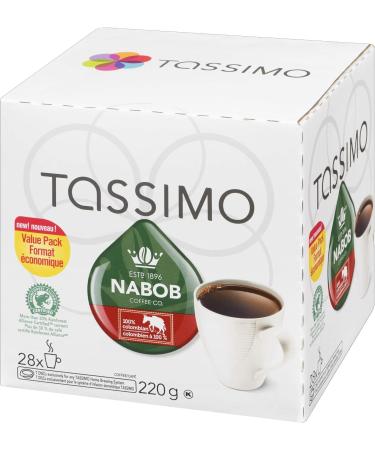 Tassimo Nabob 100% Colombian Coffee Single Serve T-Discs 220g (28 T-Discs) & Nabob French Vanilla Coffee Single Serve T-Discs 108g - Buy Online on GoSupps.com