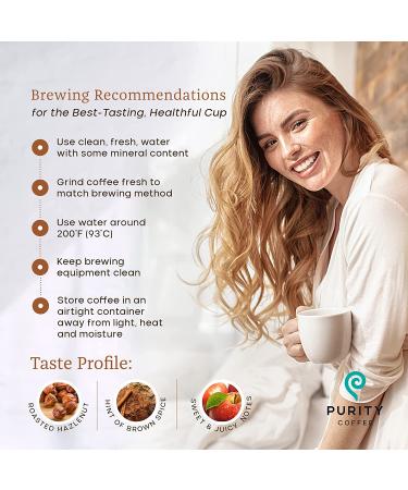 Purity Coffee EASE Dark Roast Low Acid Organic Whole Bean 12 oz - USDA Certified Specialty Grade Arabica - Third Party Tested for Mold, Mycotoxins, Pesticides - Purity Protect 12 oz Bag - Buy Online on GoSupps.com