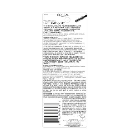 L'Oreal Paris Lash Paradise Mascara - Voluptuous Volume, Intense Length, Feathery Soft Lashes - No Flaking, Smudging, or Clumping - Mystic Black 0.25 Fl Oz - Buy Online on GoSupps.com