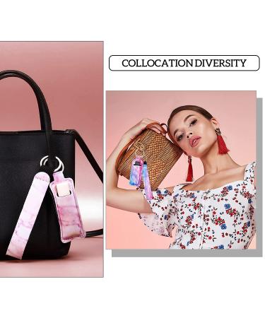 Marble Chapstick Holder Set with Wristlet Keychain - 30 Pieces, Reusable Travel Bottle Containers & Lipstick Protective Cases for Women - Buy Online on GoSupps.com