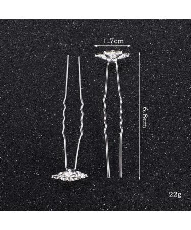 Minkissy 12-Piece Snowflake Bridal Hairpins | Crystal Rhinestone Hair Clips | U-Shaped Christmas Wedding Headgear for Women & Girls - Buy Online on GoSupps.com