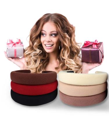 Dillot 6 Pack Padded Wide Turban Headbands - Fashion Hair Hoops for Kids, Women, Girls - No Slip Comfortable Hairbands - Ideal for Spa, Yoga, Makeup - Buy Online on GoSupps.com