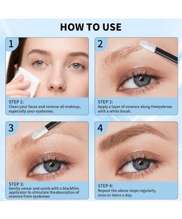 Natural Eyebrow Growth Serum To Grow Brows for Women Fuller Thicker Longer Brows 3ML Plant Extracts Enhancer Visible Growth in 4 Weeks Vegan & Cruelty-Free White - Buy Online on GoSupps.com