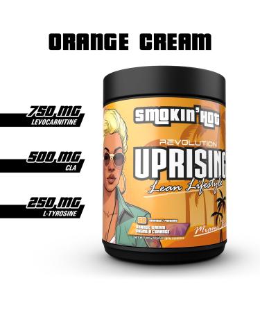 Revolution Nutrition Uprising Smokin' Hot CLA Carnitine Tartrate Caffeine Vitamin B6 B12 300g 60 Servings Orange Cream Orange Cream 300g - Buy Online on GoSupps.com