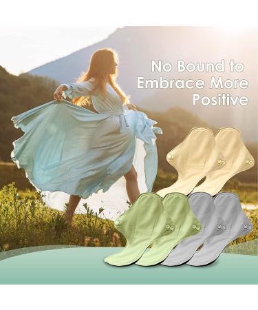 Wegreeco 6 Pcs Reusable Menstrual Pads - Ultra Absorbent Bamboo Fleece Cloth Pads for Period - Nonslip Panty Liners + Wet Bag - Mustard Yellow Grey Beige - Medium (Pack of 6) - Buy Online on GoSupps.com