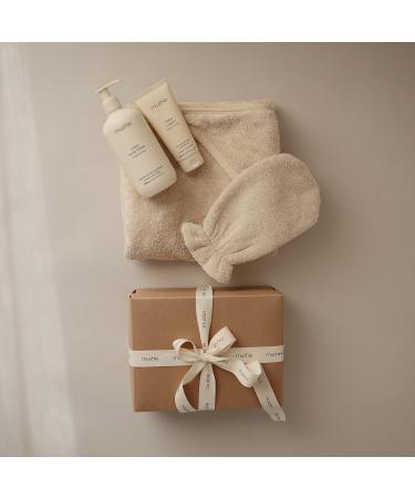 mushie Baby Hooded Towel | Organic Cotton (Pearl) - Buy Online on GoSupps.com