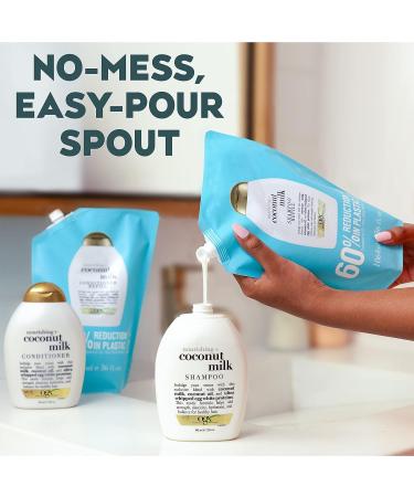 OGX Coconut Milk Conditioner Refill Pouch - 36oz | Nourishing, Strong & Healthy Hair - Buy Online on GoSupps.com