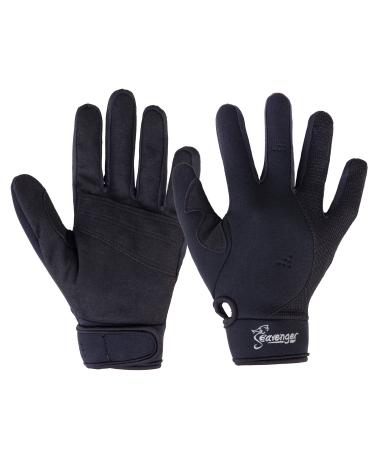 Seavenger Abyss 1.5mm Neoprene Diving Gloves Ebony Black X-Large