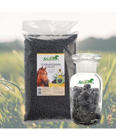 Stiefel Black Nigella 100% Natural Nigella Cake with Precious Polyunsaturated Fatty Acids to Strengthen Defenses Supports the Respiratory Tract and Digestive System Granules 3 kg - Buy Online on GoSupps.com