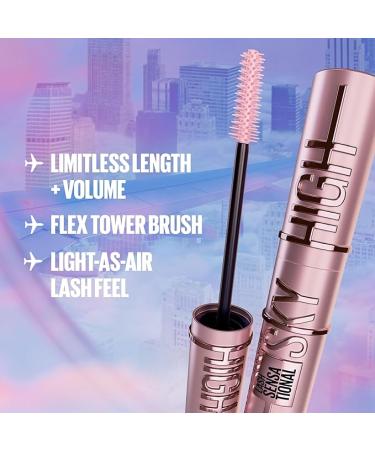 Maybelline Lash Sensational Sky High Waterproof Mascara Makeup, Volumizing, Lengthening, Defining, Curling, Multiplying, Buildable Formula, Brownish Black, 1 Count - Buy Online on GoSupps.com
