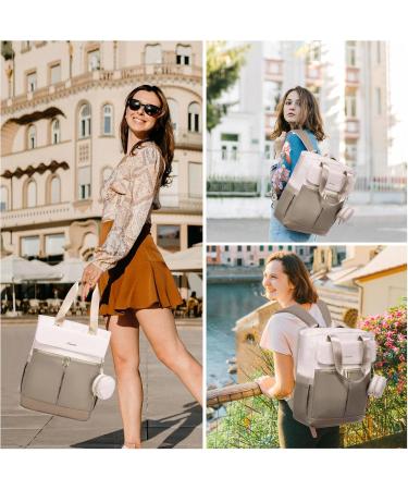 Kumini Wrap Backpack Love2024 | Stylish Diaper Bag & Mama Bag | Multifunctional Beige/Khaki Baby Backpack for Moms - Buy Online on GoSupps.com