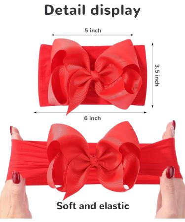 20pcs Baby Headbands Grosgrain Ribbon Bows Girls Headbands Elastic Nylon Hairbands - Hair Accessories for Newborns, Infants, Toddlers, Kids - 6 Inches - Buy Online on GoSupps.com