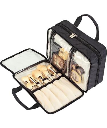 Findcozy Travel Toiletry Bag with Hanging Hook - Black Cosmetic Makeup Organizer for Women - Buy Online on GoSupps.com